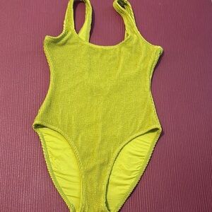 Good American Lime Green One-Piece Swimsuit